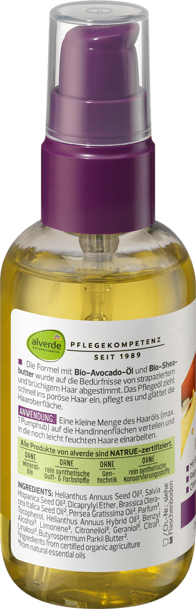 Alverde – Hair Oil Repair & Care (with Organic Avocado & Organic Shea Butter) 75ml