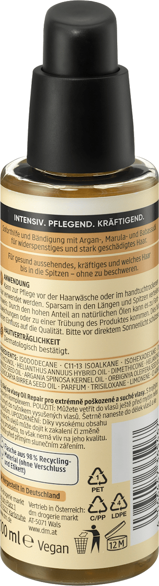 Balea Professional – Oil Repair Intensiv Hair Oil (Heat Protection up to 230°C) 100ml