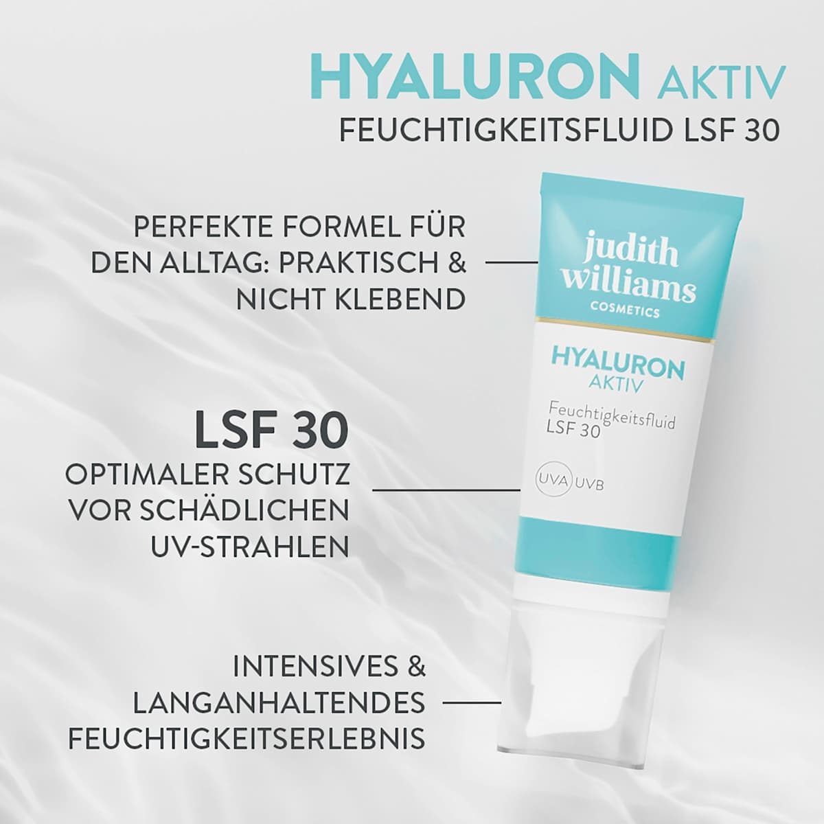 Judith Williams – Hyaluron Aktiv Feuchtigkeitsfluid LSF 30 , 50ml