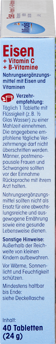 Mivolis Iron + Vitamin C + B Vitamins – 40 Tablets