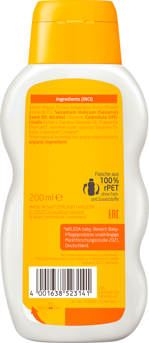 Weleda Baby Calendula Cremebad Cream Bath 200 ml