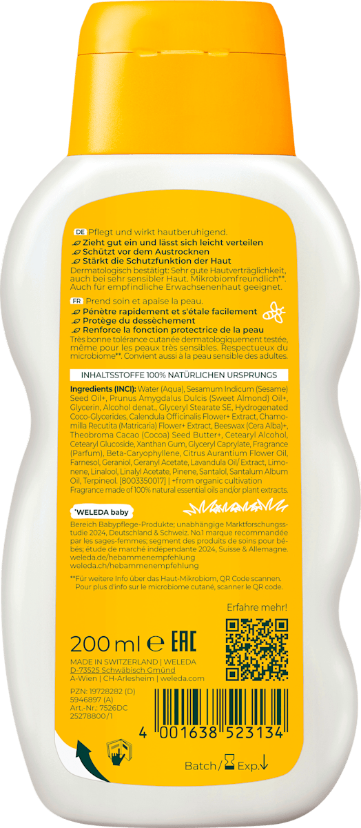 Weleda Baby Pflegelotion with Organic Calendula 200 ml