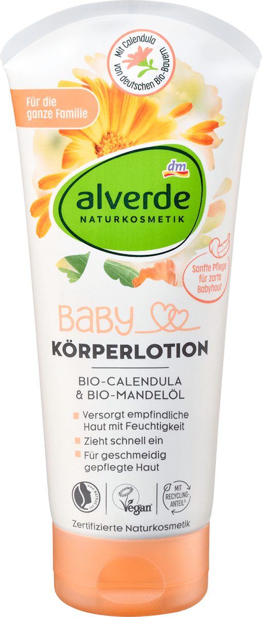 Alverde Baby Körperlotion with Organic Calendula & Organic Almond Oil 200 ml