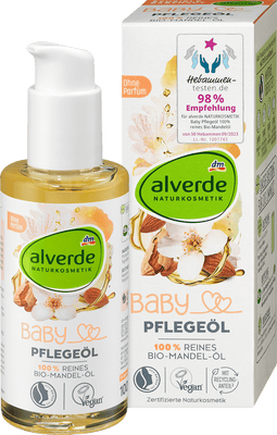 alverde NATURKOSMETIK – Baby Care Oil 100% Pure Organic Almond Oil 100ml