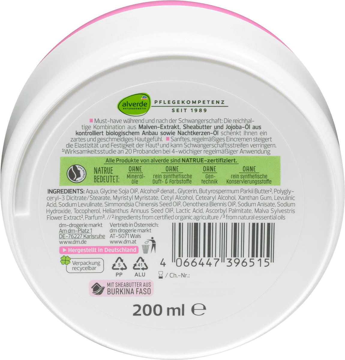 Alverde Mama Körperbutter Bio-Malve 200 ml