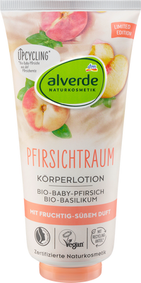 Alverde Pfirsichtraum Körperlotion with Organic Baby Peach & Organic Basil 200 ml