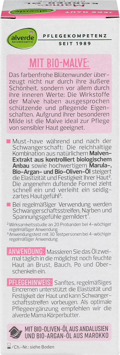 Alverde Mama Körper-Öl Bio-Malve 100 ml