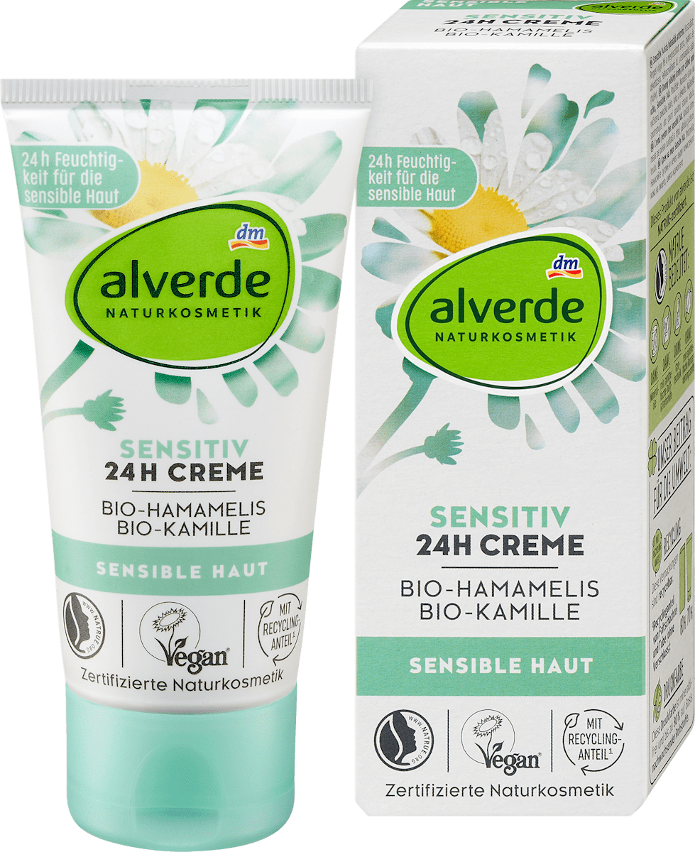 Alverde Sensitive 24H Cream with Organic Witch Hazel & Chamomile 50ml