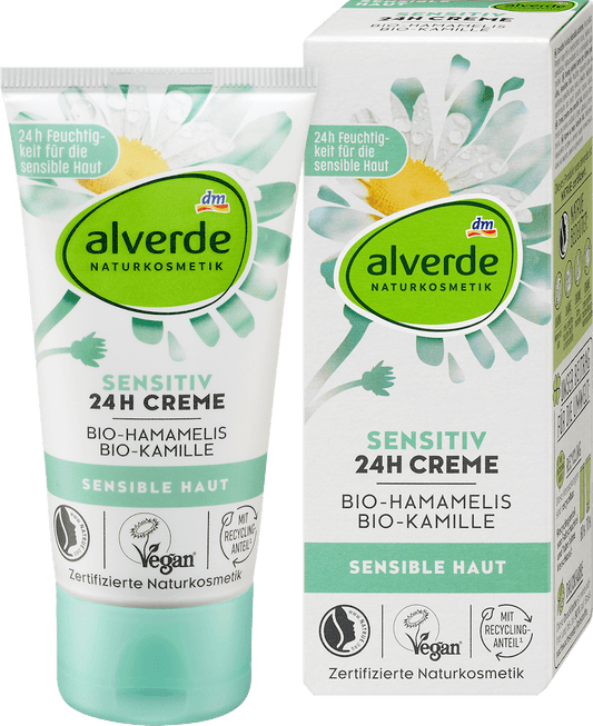 Alverde Sensitive 24H Cream with Organic Witch Hazel & Chamomile 50ml