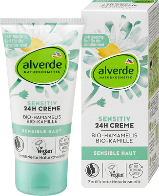 Alverde Sensitive 24H Cream with Organic Witch Hazel & Chamomile 50ml