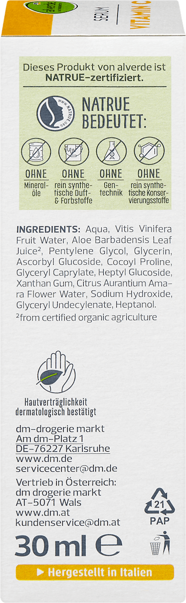 Alverde Vitamin C with organic Aloe Vera Serum 30ml
