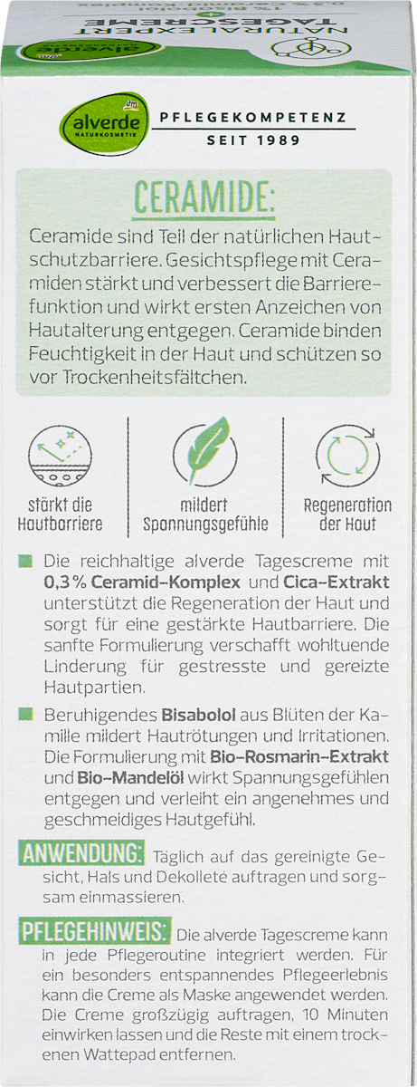 Alverde Natural Expert Day Cream with Bisabolol & Ceramide Complex 50ml