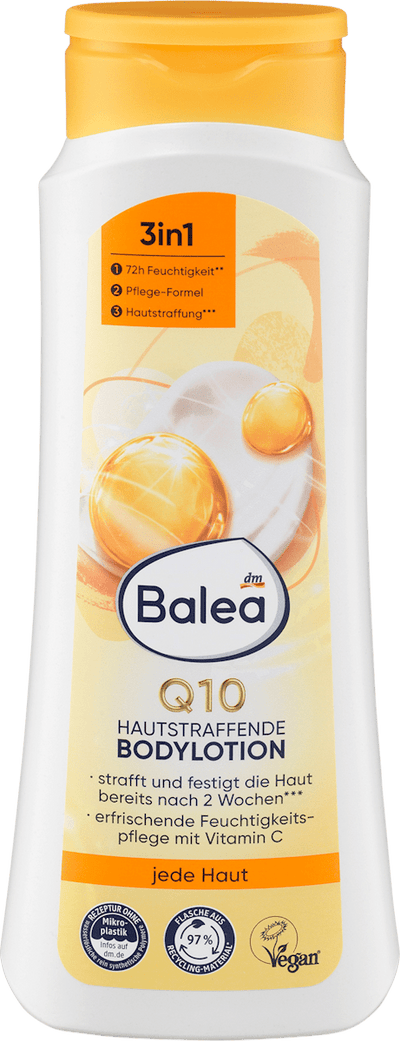 Balea Q10 Firming Body Lotion is a 3-in-1, 400ml