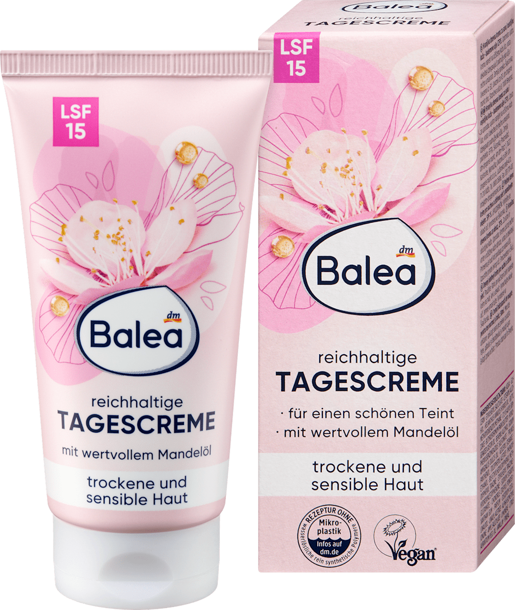 Balea Rich Day Cream with Almond Oil SPF 15 , 50ml