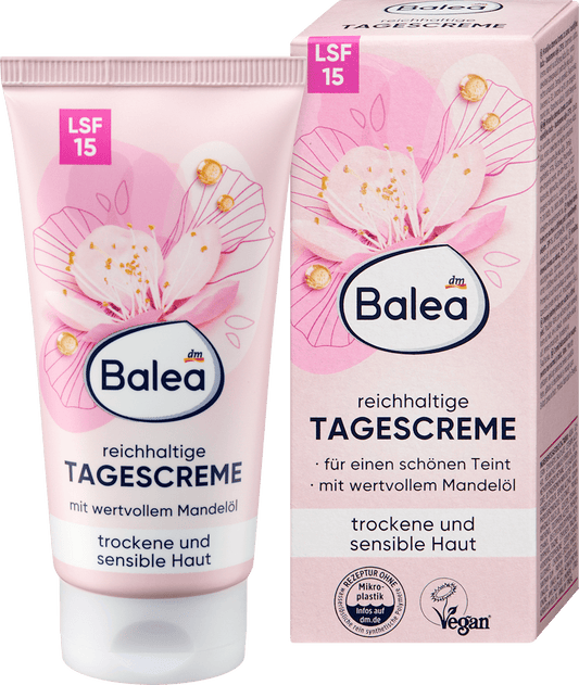 Balea Rich Day Cream with Almond Oil SPF 15 , 50ml
