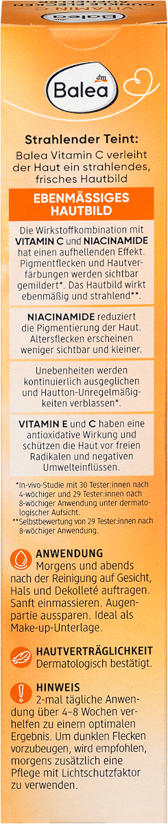 Balea a targeted dark spot corrector cream with Vitamin C + Niacinamide 50ml