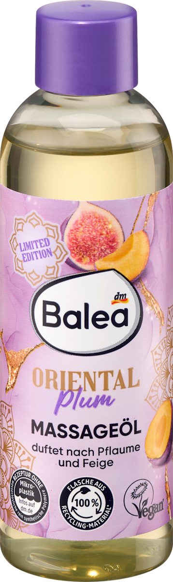 Balea – Oriental Plum Massage Oil (Limited Edition, Plum & Fig Scent) 100ml