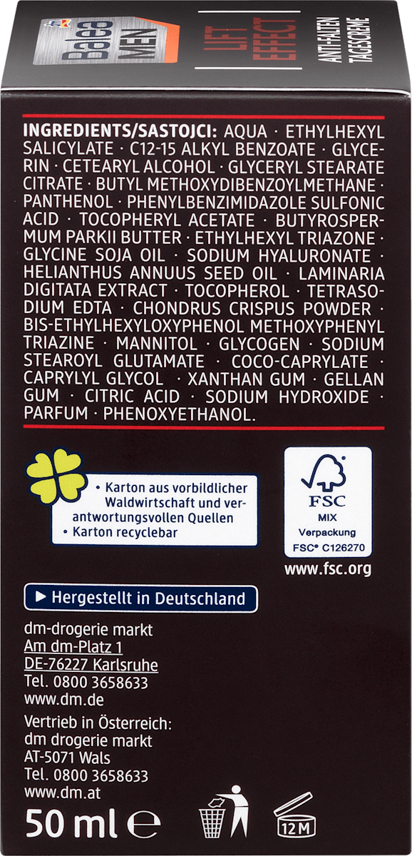 Balea MEN Lift Effect Anti-Falten Tagescreme 50 ml