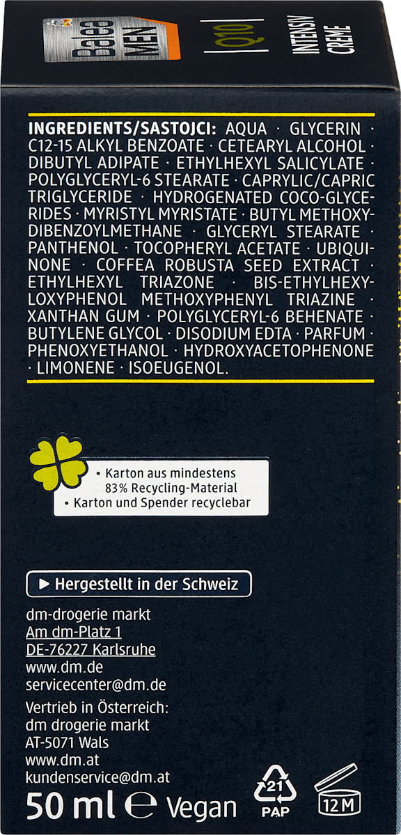 Balea MEN Q10 Regenerating Night Cream 50 ml