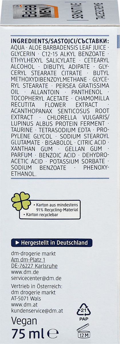 Balea MEN Sensitive Tagescreme 75 ml