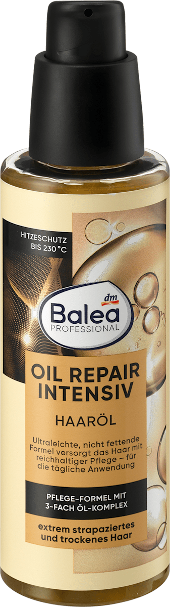 Balea Professional – Oil Repair Intensiv Hair Oil (Heat Protection up to 230°C) 100ml