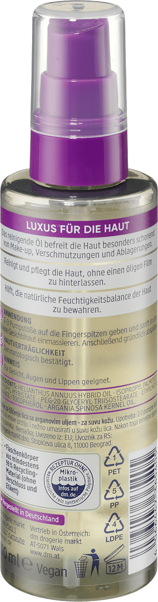 Balea – Cleansing Oil with Argan Oil (Perfume-Free, for Dry Skin) 100ml