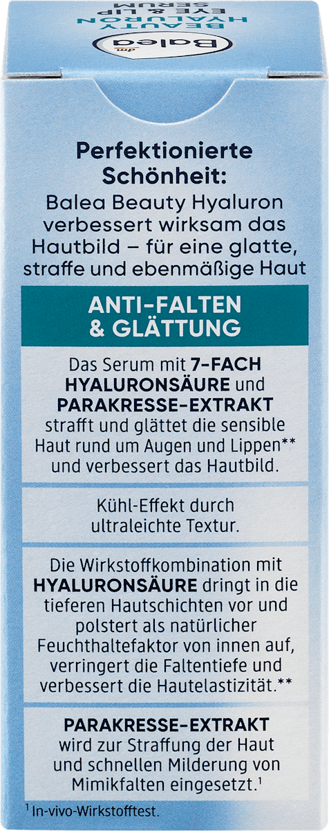Balea Beauty Hyaluron Eye & Lip Serum 15ml