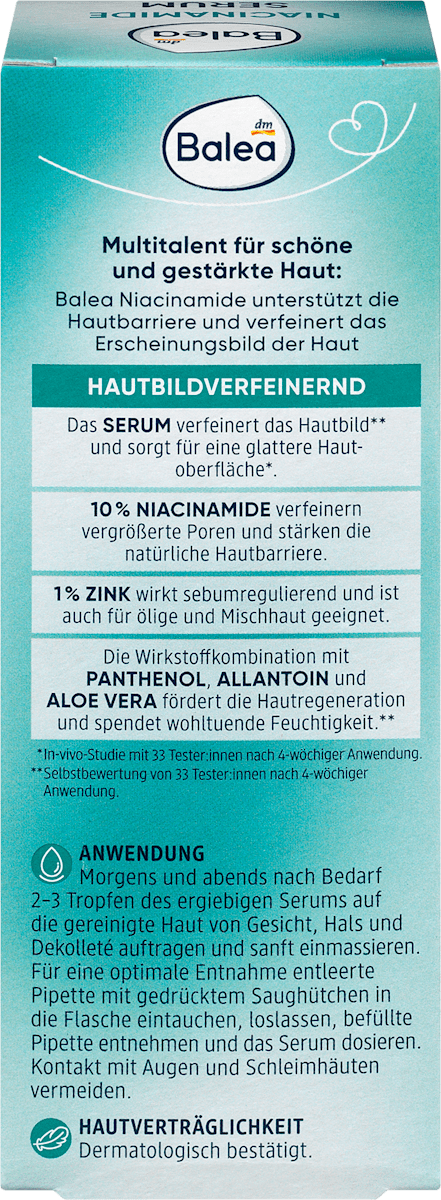 Balea Niacinamide Serum – 10% Niacinamid + 1% Zink 30ml