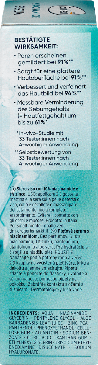 Balea Niacinamide Serum – 10% Niacinamid + 1% Zink 30ml