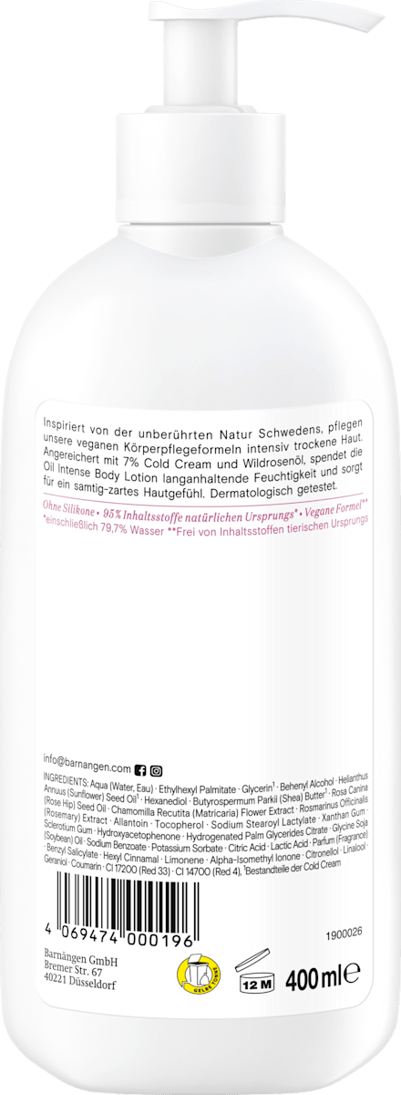 Barnängen Oil Intense Cold Cream Body Lotion – 400ml