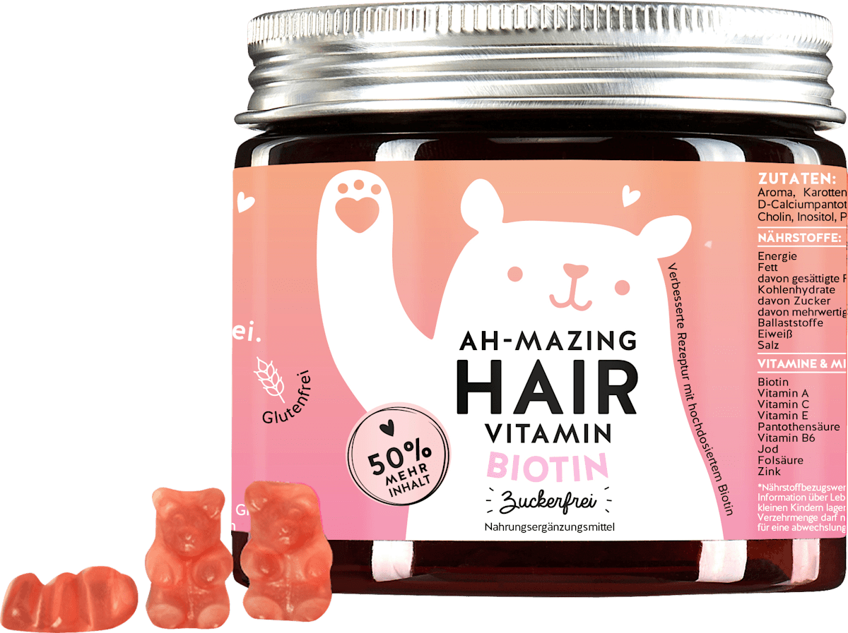 Ah-Mazing Hair Vitamin Biotin Sugar-Free Gummies – 45 Gummies, 112.5 g