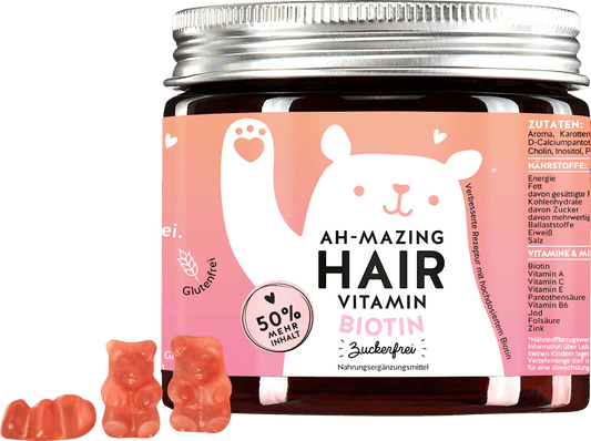 Ah-Mazing Hair Vitamin Biotin Sugar-Free Gummies – 45 Gummies, 112.5 g