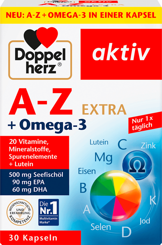 Doppelherz A-Z Extra + Omega-3, 30 Capsules