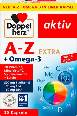 Doppelherz A-Z Extra + Omega-3, 30 Capsules