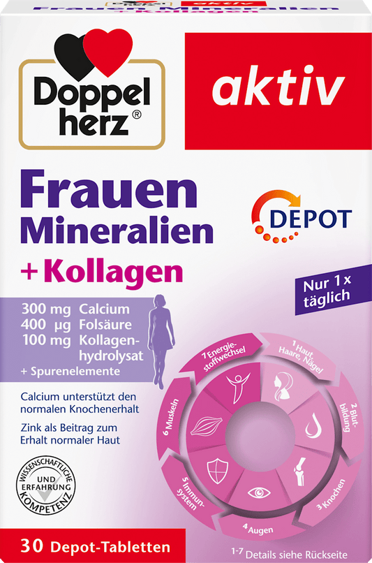 Doppelherz Frauen Mineral & Collagen – 30 Depot-Tabletten