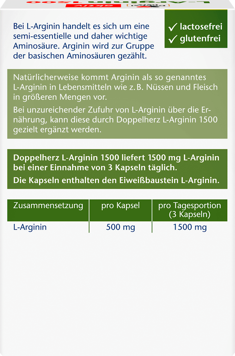 Doppelherz L‑Arginine 1500 – 30 Capsules