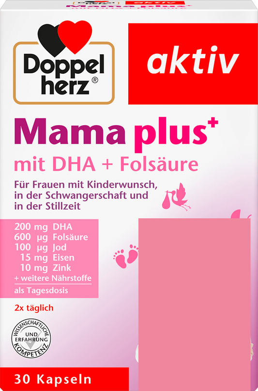 Doppelherz Mama Plus mit DHA + Folsäure – 30 Capsules