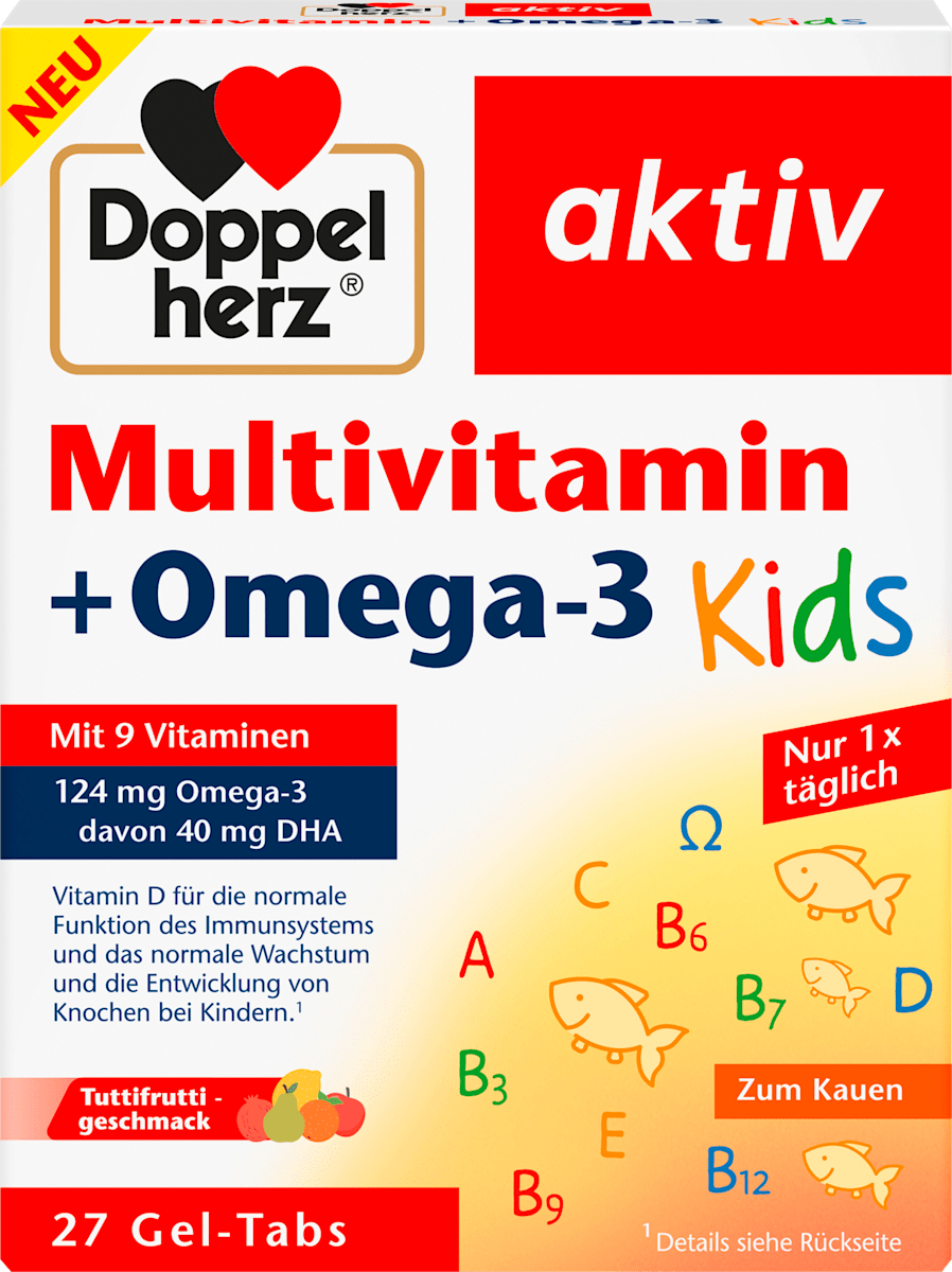 Doppelherz Aktiv Multivitamin + Omega-3 Kids 27 Gel-Tabs