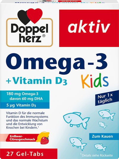 Doppelherz aktiv Omega-3 + Vitamin D3 Kids 27 Gel-Tabs