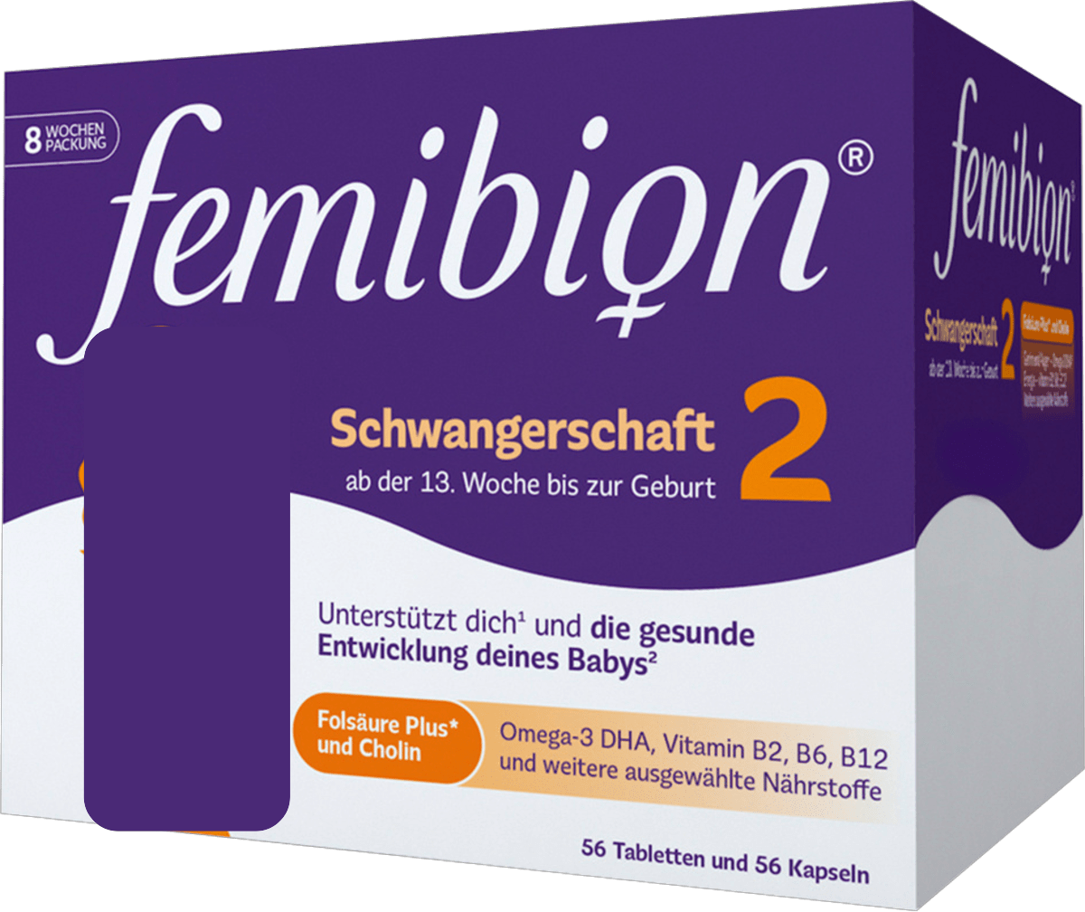 Femibion Pregnancy 2 56 Tablets + 56 Capsules = 112 Pieces (8-Week Supply)