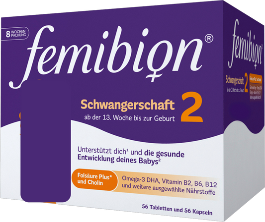 Femibion Pregnancy 2 56 Tablets + 56 Capsules = 112 Pieces (8-Week Supply)