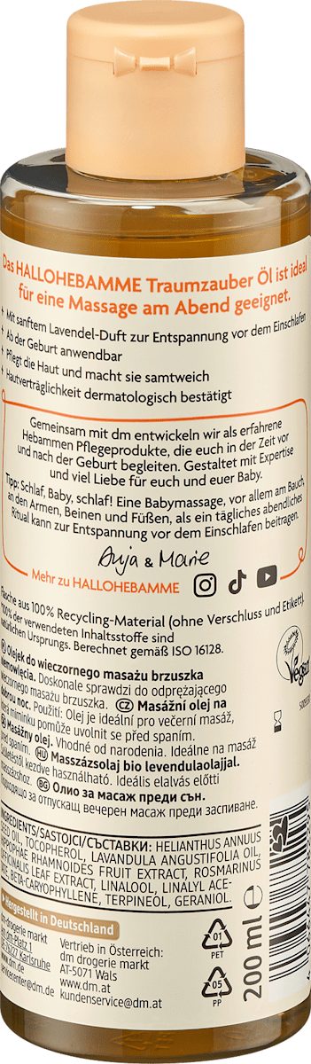 Hallohebamme – Baby Oil Traumzauber (Good Night Massage Oil) 200ml