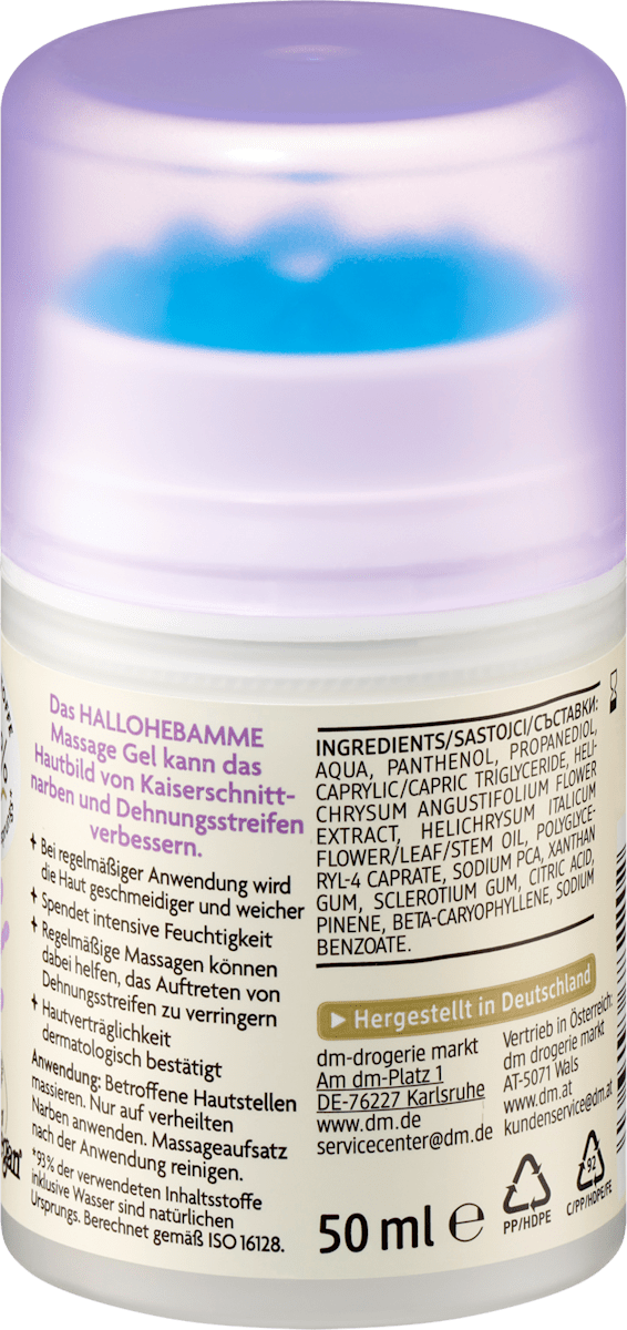 Hallohebamme – Massage Gel with Massage Applicator 50ml