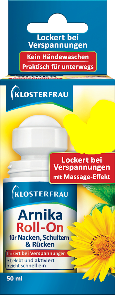 Klosterfrau Arnika Roll-On – for Neck, Shoulders & Back (50 ml)