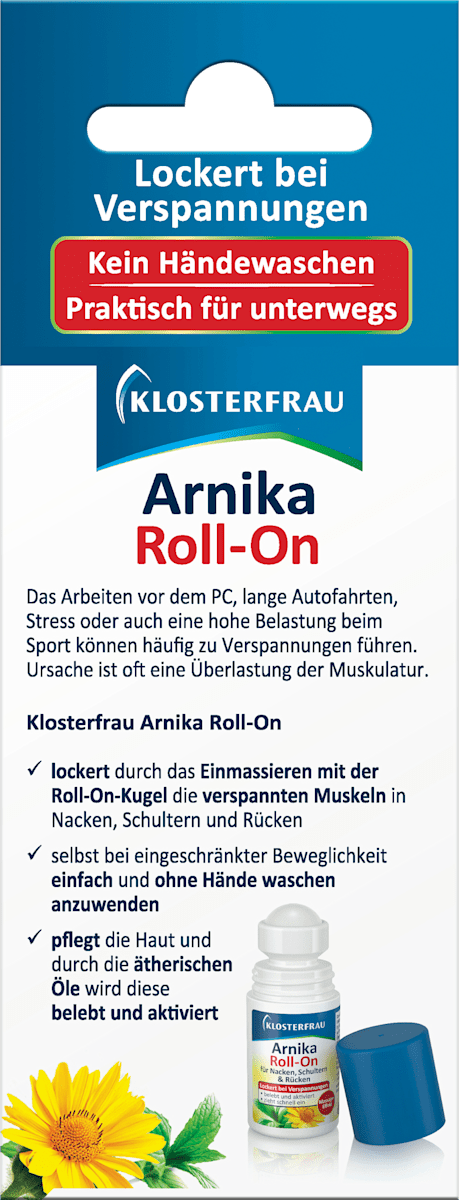 Klosterfrau Arnika Roll-On – for Neck, Shoulders & Back (50 ml)
