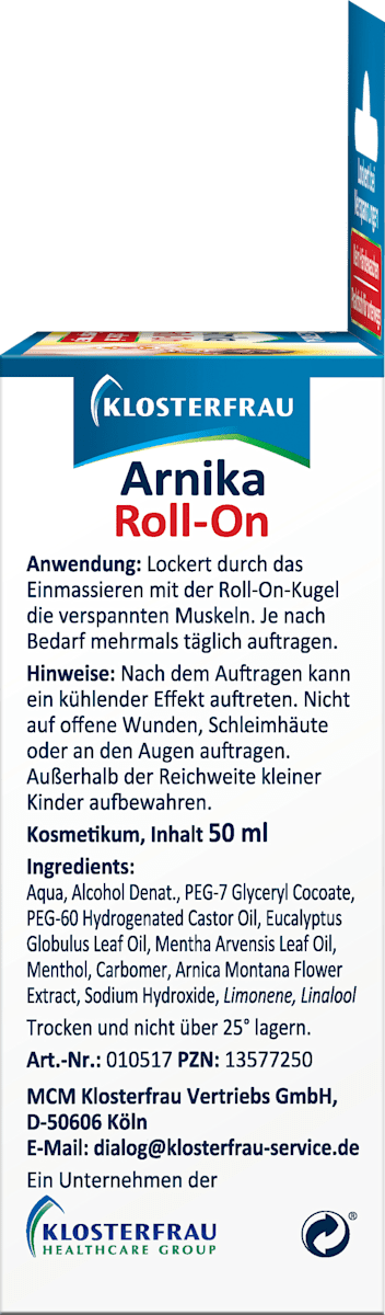 Klosterfrau Arnika Roll-On – for Neck, Shoulders & Back (50 ml)