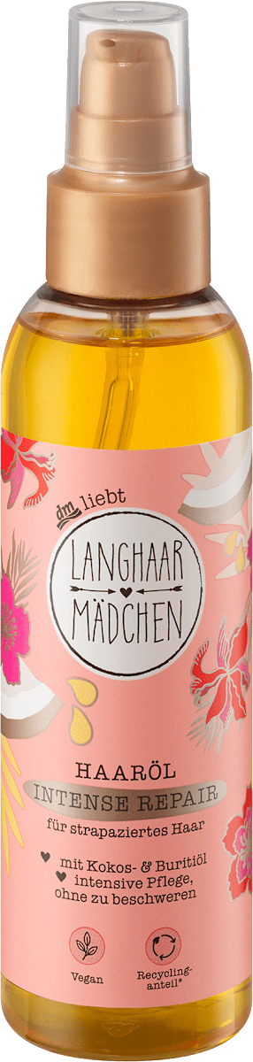 Langhaarmädchen – Hair Oil Intense Repair (with Coconut & Buriti Oil, for Damaged Hair) 150ml