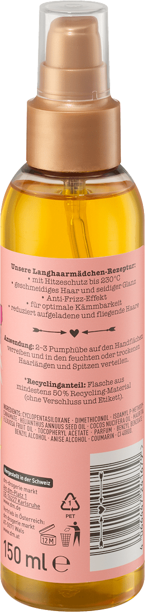 Langhaarmädchen – Hair Oil Intense Repair (with Coconut & Buriti Oil, for Damaged Hair) 150ml