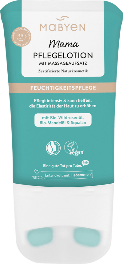 Mabyen Mama Care Lotion with Massage Applicator – Moisturizing Care (Certified Natural Cosmetics) 150ml