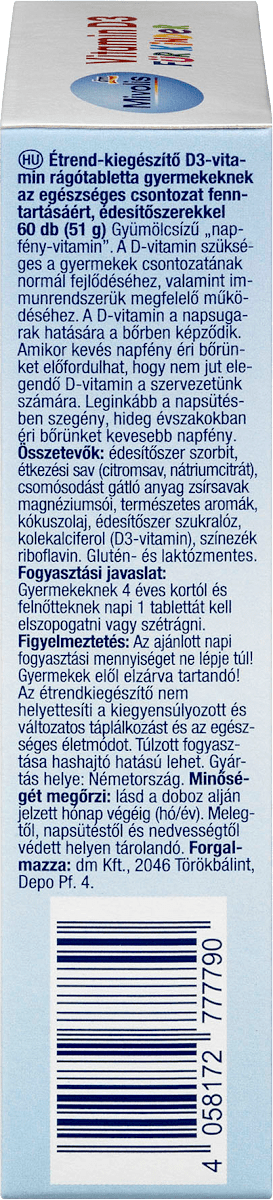 Mivolis Vitamin D3 for Kids – 60 Fruit-Flavored Chewable Tablets